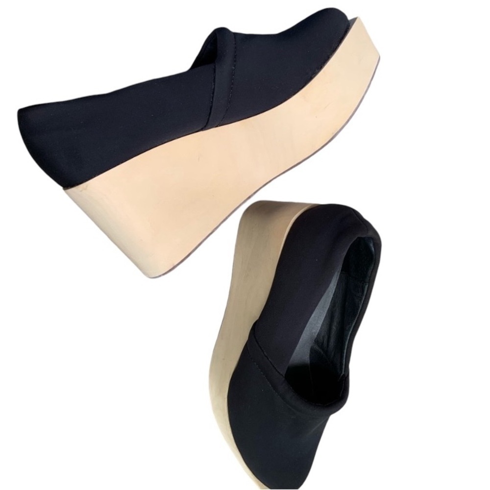 Jeffrey Campbell The Showstopper Shoe size 8 wood platform coffin shape​​​​